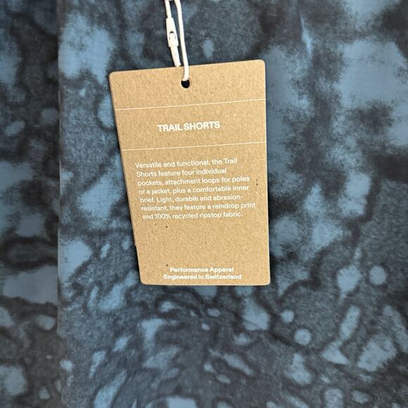 On Cloud Trail Shorts Womens XL Storm Teal Green Black Lined 4.5” Inseam Running - Picture 9 of 14